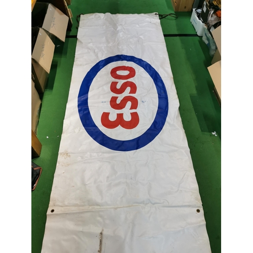 45 - Large vintage plastic 6ft ESSO banner