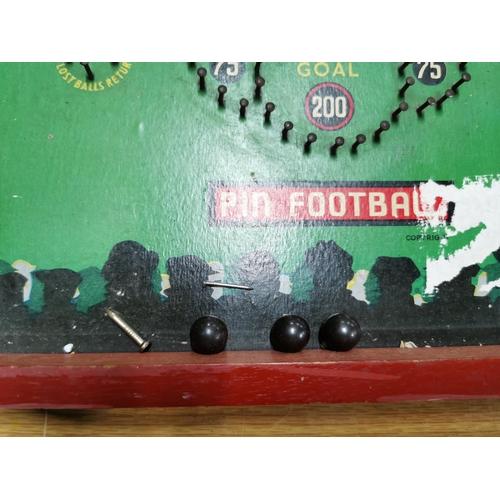 57 - Vintage pin football board game, complete with balls and screws by Kay England