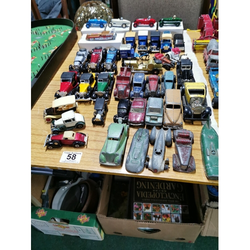 58 - Approx 39 various vintage diecast vehicals crescent, corgi, dinky, quantity relating to the 40's and... 