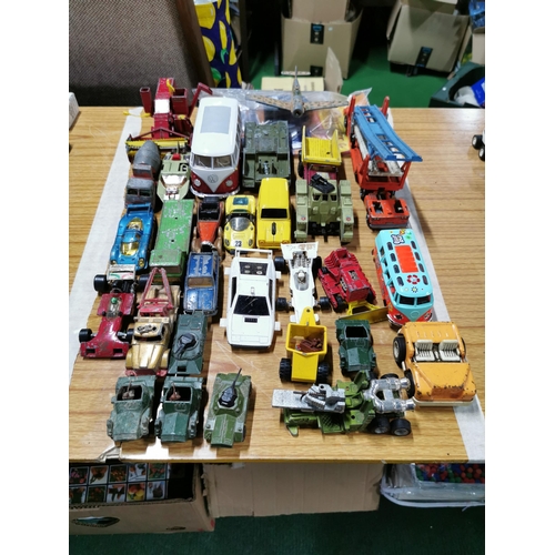 59 - Approx 28 vintage diescast vehicles various makes inc matchbox corgi and dinky