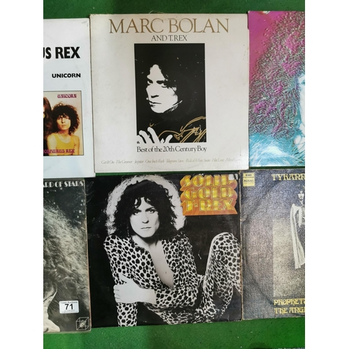 71 - Quantity of 8 T-Rex Marc Bolan lp's