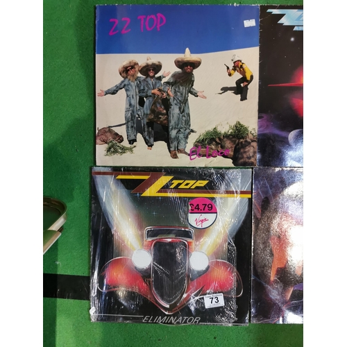 73 - Quantity of 8 vintage ZZ Top vinyl records