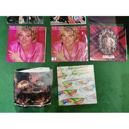 74 - A collection of Rod Stewart Vinyl records