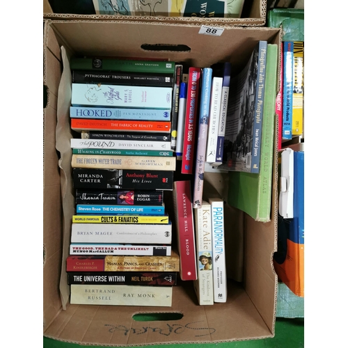 88 - 10 boxes of various books