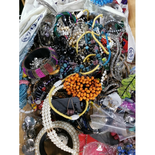 104 - bag containing a very large quantity of costume jewellery