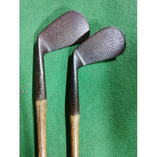 91 - 1930's  Basil Jones hickory shaft golf clubs golf pro to Newtown local to this area