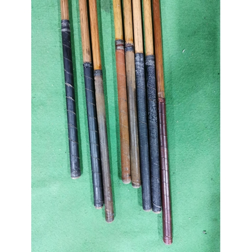 94 - Vintage 1920's 30's golf club set with hickory shafts inc three woods and 5 irons in an original vin... 