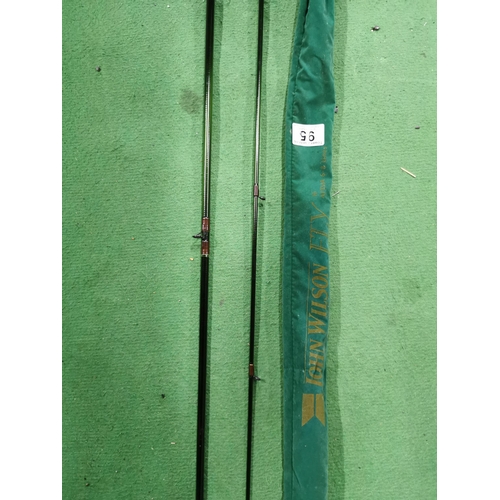 95 - Fly rod in fabric case John Wilson as new