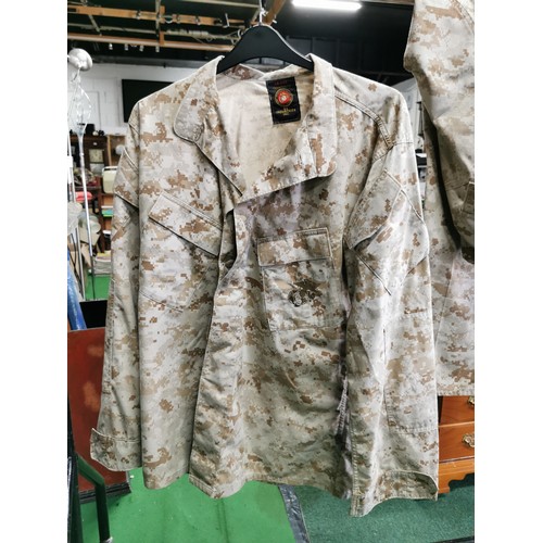 56b - American desert storm camo military uniform was exchanged with a British soldiers uniform