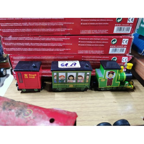 61a - Corgi train set with seven other diecast cars inc tonka corgi etc