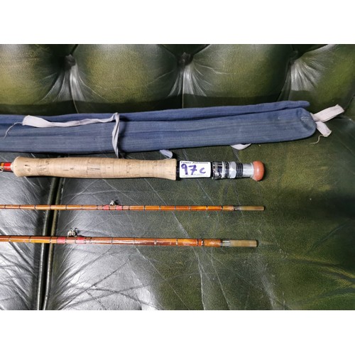 97c - Vintage Forshaws of Liverpool split cane fly rod (in bag)