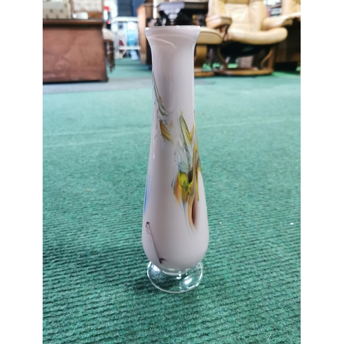 25 - Boxed illuminated salt crystal bowl along with picture frames art glass vase etc