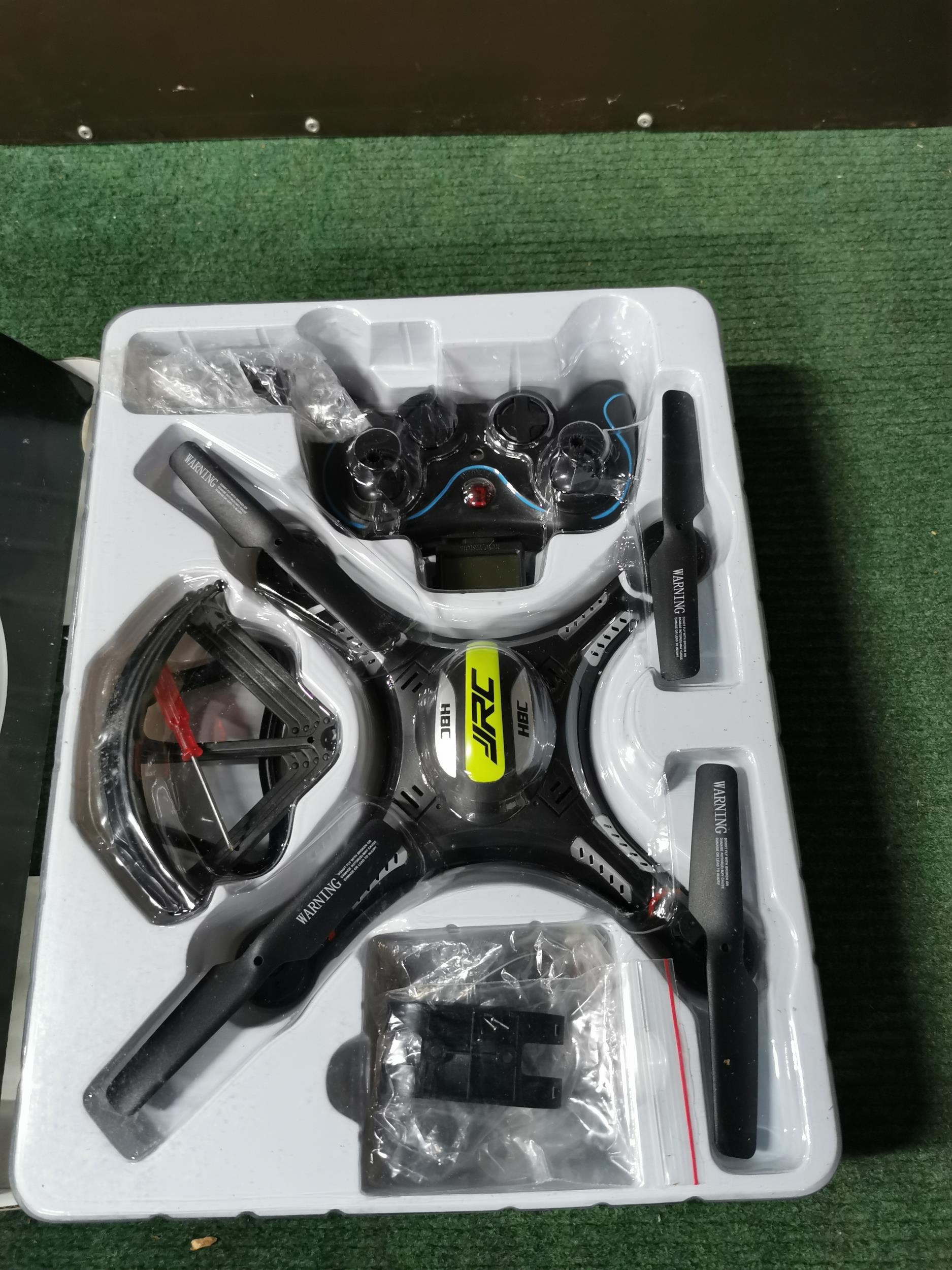 Boxed JRC H8C 4 channel quadcopter drone with HD camera