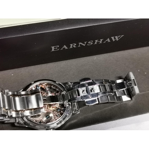 431 - Hardly worn Thomas Earnshaw Bauer hand wound skeleton watch with matching automatic movement formed ... 