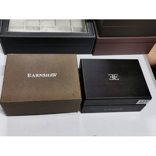 431 - Hardly worn Thomas Earnshaw Bauer hand wound skeleton watch with matching automatic movement formed ... 