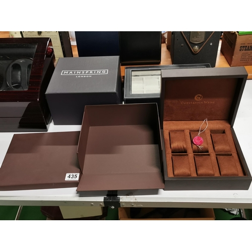 435 - New and boxed Constantin Weisz display box for 6 watches with outer box