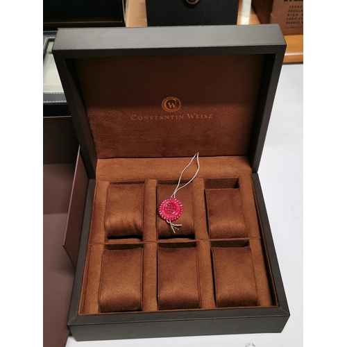 435 - New and boxed Constantin Weisz display box for 6 watches with outer box