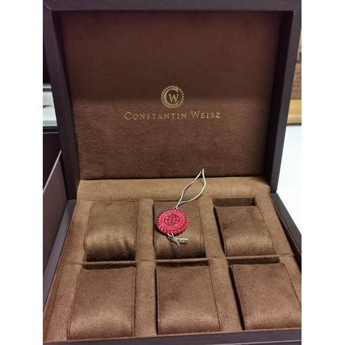 435 - New and boxed Constantin Weisz display box for 6 watches with outer box