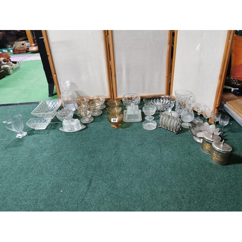 44 - Large quantity of glasswear inc cut crystal etc.