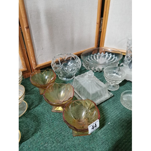 44 - Large quantity of glasswear inc cut crystal etc.