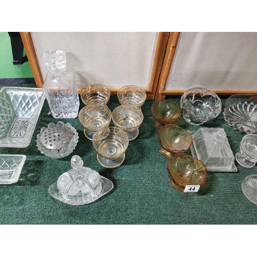 44 - Large quantity of glasswear inc cut crystal etc.