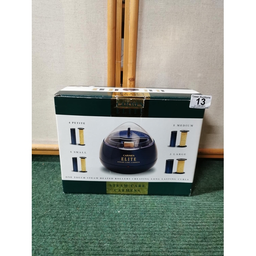 13 - Boxed new Carmen Elite steam heated hair rollers