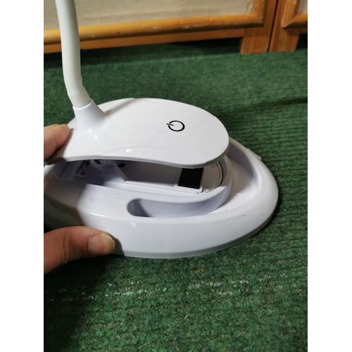 17 - Adjustable poise clip on desk LED illuminated magnifying lamp along with magnifying TV glasses