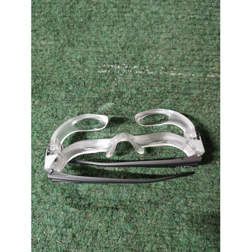 17 - Adjustable poise clip on desk LED illuminated magnifying lamp along with magnifying TV glasses