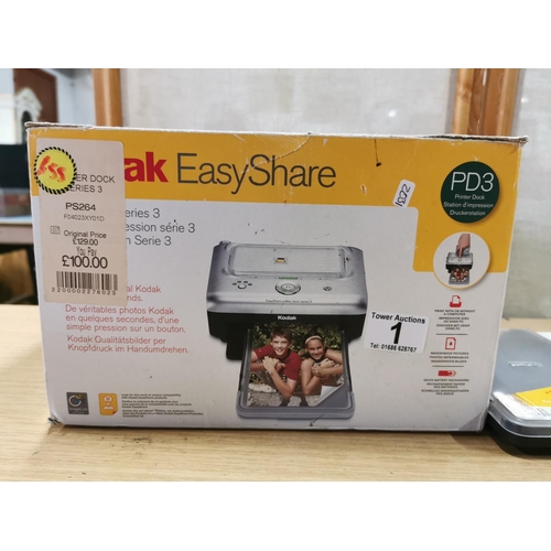 1 - Kodak Easyshare printer with dock station and ink cartridges not for this printer, in good condition... 