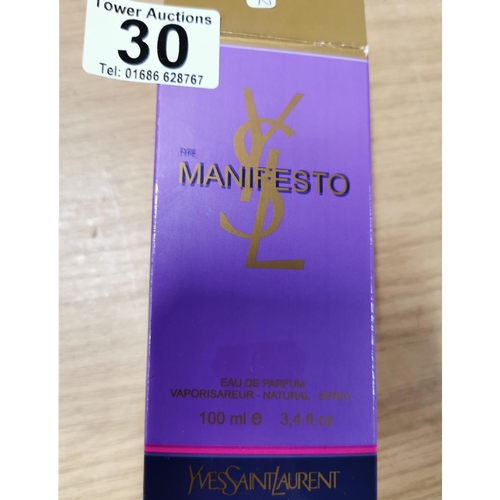 30 - Yves Saint Laurant Manifesto Eau De Parfum, in box