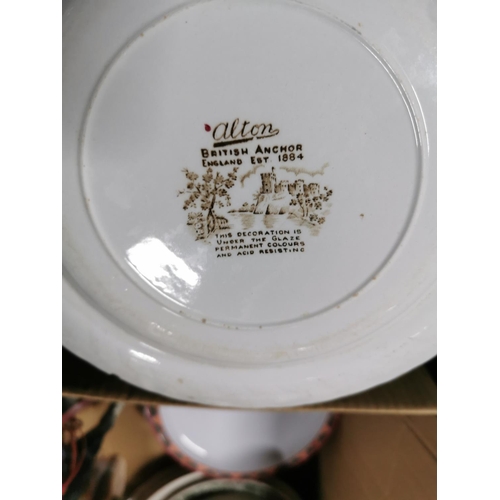 43 - Quantity of china to include Myott, Ironstone Boardhurst, Biltons, Ice bucket, along with ornamental... 