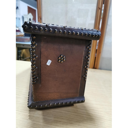 56 - Antique Intricately hand carved African hardwood studded storage chest box. In very good condition. ... 
