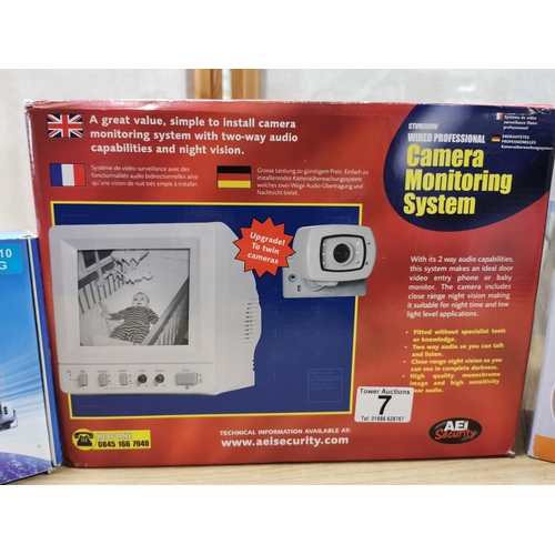 7 - CCTV camera kit, brand new in box, camera monitoring system, brand new in box, six channel receiver ... 