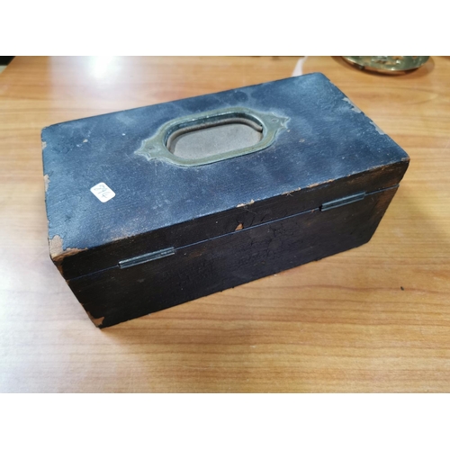 26 - Antique jewellery box along with costume jewellery, watches, EPNS cutlery, pill box, cufflinks, broo... 