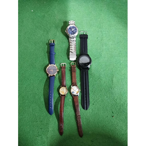 176 - Quantity of good brand name watches inc Citizen Echo Drive 2x Disney watches, Guess and a heart brac... 