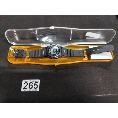 265 - Cased gents lorus digital watch lalong with a boxed ladies lorus watch both in excellent condition