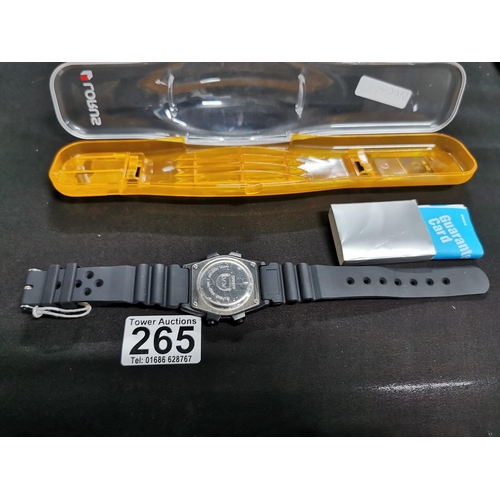 265 - Cased gents lorus digital watch lalong with a boxed ladies lorus watch both in excellent condition