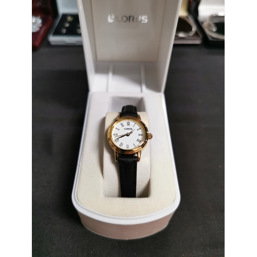 265 - Cased gents lorus digital watch lalong with a boxed ladies lorus watch both in excellent condition