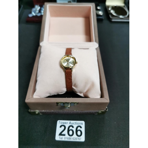 266 - Brand new with tags old stock ladies watch by Awl on its original Awl leather strap model name Conwy... 