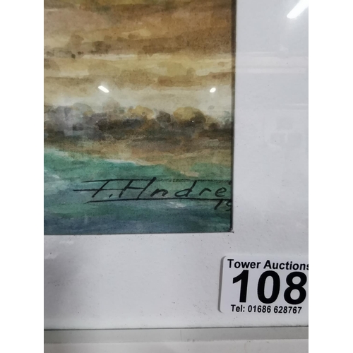 108 - Framed and glazed well done original water colour of a Spanish street scene signed lower right. Heig... 