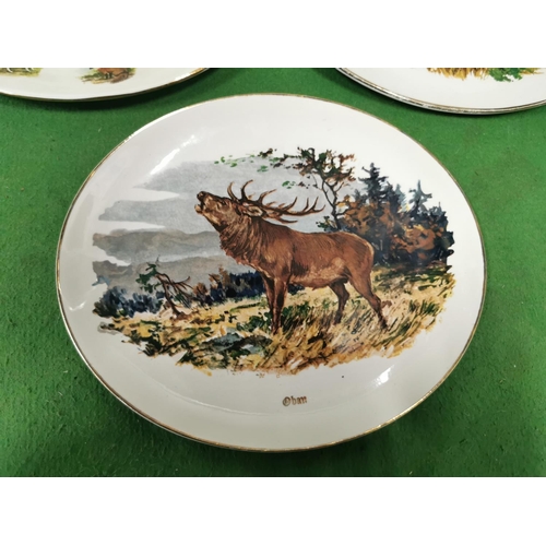 2 - Quantity of 4 hunting and game bird themed plates inc Kensington Staffordshire, Sampsomite churchill... 