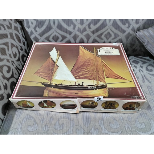 20 - Rare 1970's Remploy Scale model ship kit The Hastings Lugger RX 94 in very good condition and appear... 