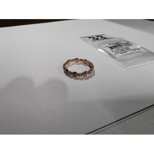 33 - Brand new direct from store Pandora sparkling seashell band ring - rose gold on 925 silver. Marked A... 