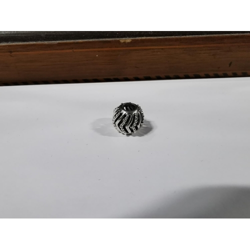 48 - Genuine Pandora charm Chevron beaded design