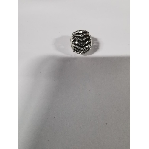 48 - Genuine Pandora charm Chevron beaded design