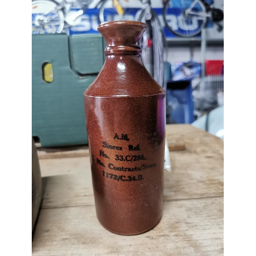 371 - Stone ware foot warmer with advertising to the front Phillpotts original along with three various gi... 