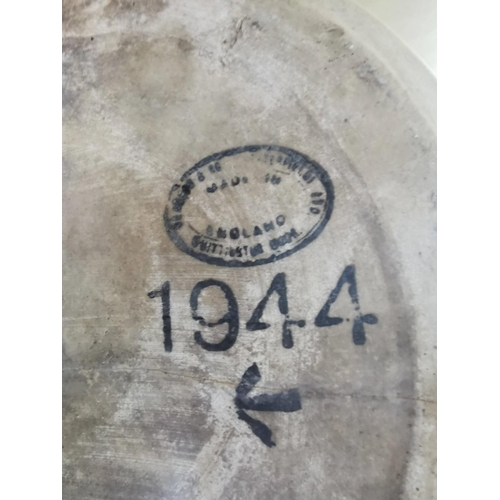 395 - Large stoneware flaggon marked tro to the base with a broad arrow military mark 1944 along with a st... 