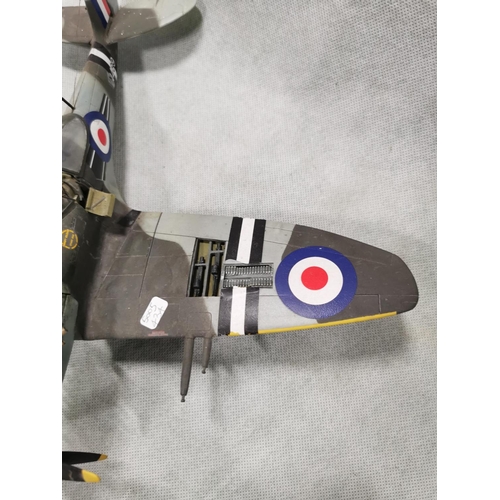 111 - Spitfire Marine model plane, completely assembled. Measures 31cm x 35cm x 11.5cm