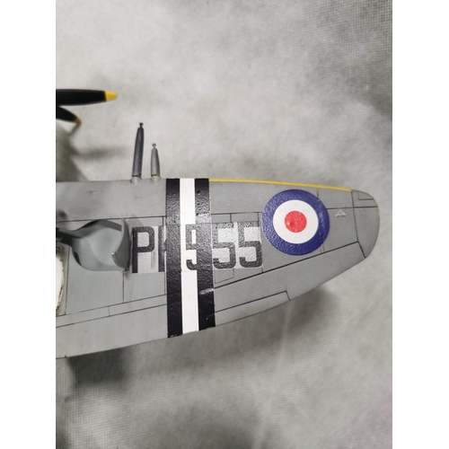 111 - Spitfire Marine model plane, completely assembled. Measures 31cm x 35cm x 11.5cm