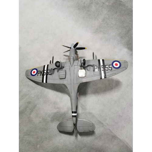 111 - Spitfire Marine model plane, completely assembled. Measures 31cm x 35cm x 11.5cm